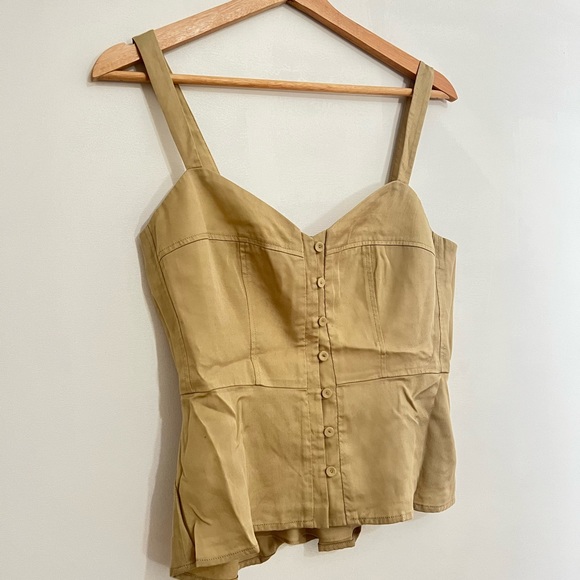 BCBGMAXAZRIA • ‘Jonesy’ Button Up Peplum blouse - Picture 4 of 8